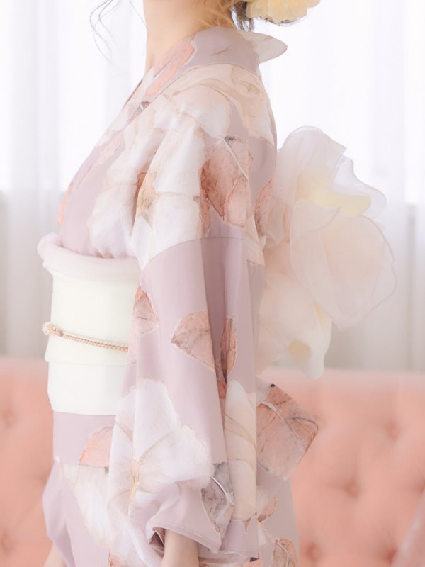 画像10: 【即日発送】【浴衣】大人スウィートフラワー薔薇ローズ浴衣【浴衣３点セット浴衣/帯/下駄】[YMT] (10)