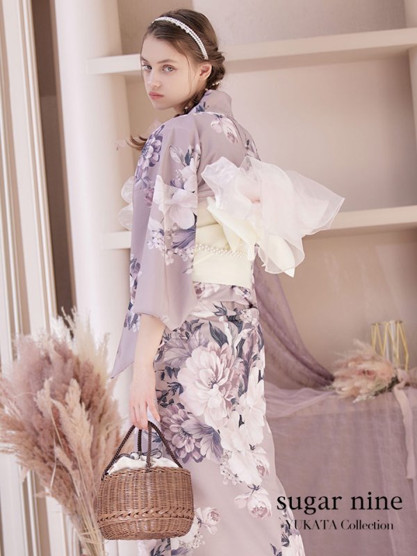 画像18: 【即日発送】【浴衣】大人スウィートフラワー 牡丹柄 浴衣  【浴衣３点セット 浴衣/帯/下駄】[YMT] (18)