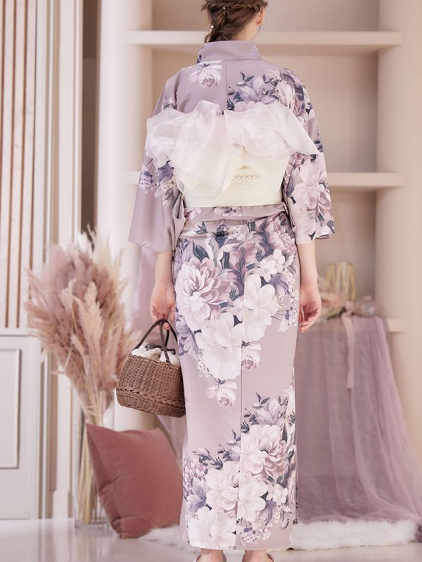 画像24: 【即日発送】【浴衣】大人スウィートフラワー 牡丹柄 浴衣  【浴衣３点セット 浴衣/帯/下駄】[YMT] (24)