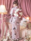 画像5: 【即日発送】【浴衣セール！】【浴衣】 くすみピンク地xニュアンスフラワー 牡丹柄 浴衣【浴衣３点セット 浴衣/帯/下駄】[YMT] (5)