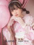 画像2: 【即日発送！】【浴衣】大人スウィート/ピンク地x百合浴衣【浴衣３点セット 浴衣/帯/下駄】OBI-siwa-200-kj-13-OW / HIMO-900-yn-8-P / YA-1079-kj-5-W / HEKO-800-sb-4-P / GETA-02-ok-5-P [YMT] (2)