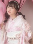 画像6: 【即日発送！】【浴衣】大人スウィート/ピンク地x百合浴衣【浴衣３点セット 浴衣/帯/下駄】OBI-siwa-200-kj-13-OW / HIMO-900-yn-8-P / YA-1079-kj-5-W / HEKO-800-sb-4-P / GETA-02-ok-5-P [YMT] (6)