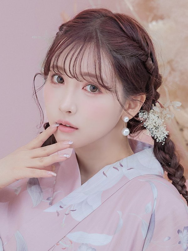 画像6: 【即日発送】【浴衣セール！】【浴衣】大人スウィート/ピンク地に百合の大人浴衣【浴衣３点セット 浴衣/帯/下駄】[YMT] (6)