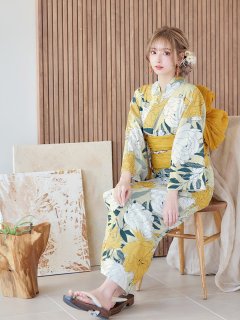 レトロモダン牡丹浴衣 
