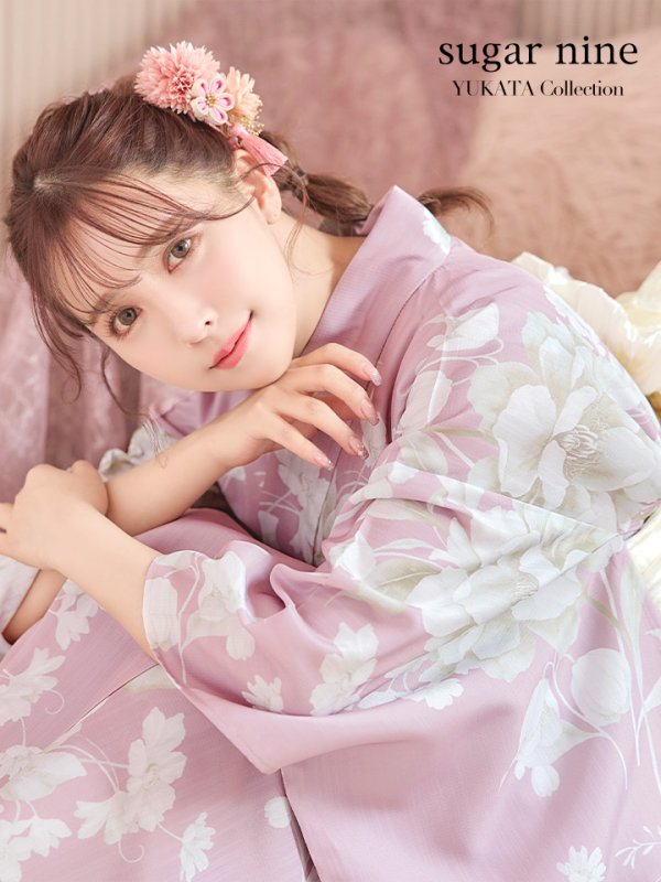 画像3: 【即日発送】【浴衣セール！】【浴衣】大胆な牡丹が咲き誇るピンク地浴衣  【浴衣３点セット 浴衣/帯/下駄】[YMT] (3)