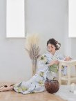 画像12: 【即日発送】イエローフラワーと木蓮浴衣  【浴衣３点セット 浴衣/帯/下駄】[YMT] (12)