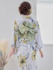 画像9: 【即日発送】イエローフラワーと木蓮浴衣  【浴衣３点セット 浴衣/帯/下駄】[YMT] (9)