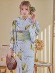 画像12: 【即日発送】イエローフラワーと木蓮浴衣  【浴衣３点セット 浴衣/帯/下駄】[YMT] (12)