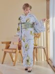 画像4: 【即日発送】イエローフラワーと木蓮浴衣  【浴衣３点セット 浴衣/帯/下駄】[YMT] (4)