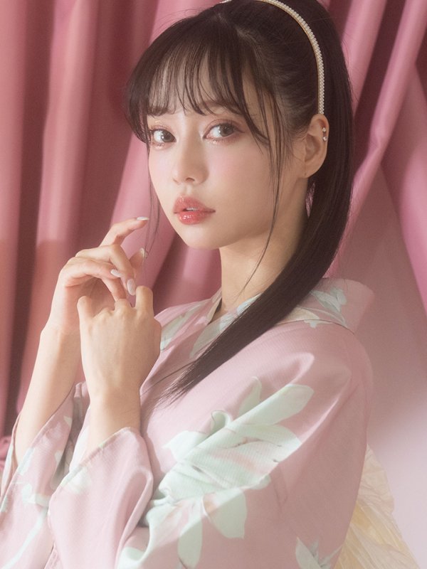 画像11: 【浴衣セール！】【即日発送】【浴衣】大人スウィート/ピンク地フラワー浴衣【浴衣３点セット 浴衣/帯/下駄】[OF04] (11)