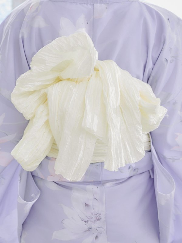 画像6: 【即日発送】【浴衣セール！】【浴衣】ライラックの可憐な花浴衣  【浴衣３点セット 浴衣/帯/下駄】[YMT] (6)