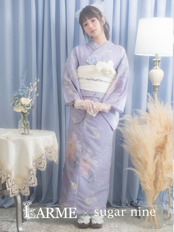 即日発送】【浴衣セール！】【浴衣】 ライラックの可憐な花浴衣
