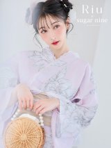 Sugar 浴衣 Riuコラボ ライトピンク×百合リボン Rちゃん 5点セット