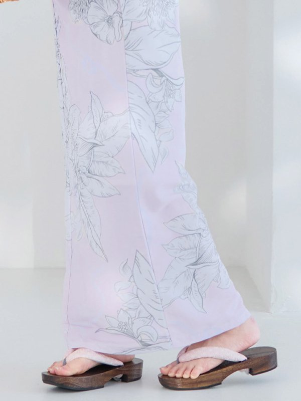 画像7: 【即日発送！】【Riuコラボ】ライトピンクx百合リボン浴衣  【浴衣３点セット 浴衣/帯/下駄】[YMT] (7)