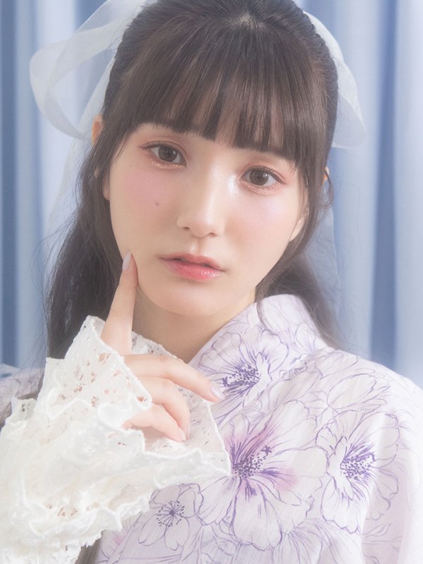 画像10: 【浴衣セール！】【即日発送】可憐なパープルxホワイト牡丹浴衣  【浴衣３点セット 浴衣/帯/下駄】[YMT] (10)