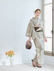 画像6: 【浴衣セール！】【即日発送】ヘルシーリーフ柄ベージュ浴衣  【浴衣３点セット 浴衣/帯/下駄】OBI-hira-100-ok-2-BRxBE / HIMO-900-yn-7-MOC / HEKO-800-sb-3-BR / YA-1081-kj-P / YA-1081-kj-BR / GETA-01-kj-5-MOC[YMT] (6)