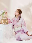画像12: 【即日発送！】sweetチェリーブロッサム浴衣  【浴衣３点セット 浴衣/帯/下駄】OBI-siwa-200-kj-13-OW / HIMO-900-yn-8-P / HEKO-800-sb-4-P / YA-943-kj-BAKEDP /YA-935-wk-P / GETA-01-kj-7-P/  [YMT] (12)