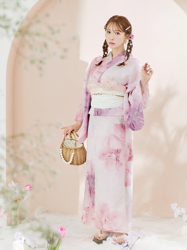 画像14: 【即日発送！】sweetチェリーブロッサム浴衣  【浴衣３点セット 浴衣/帯/下駄】[YMT] (14)