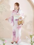 画像4: 【即日発送！】sweetチェリーブロッサム浴衣  【浴衣３点セット 浴衣/帯/下駄】OBI-siwa-200-kj-13-OW / HIMO-900-yn-8-P / HEKO-800-sb-4-P / YA-943-kj-BAKEDP /YA-935-wk-P / GETA-01-kj-7-P/  [YMT] (4)