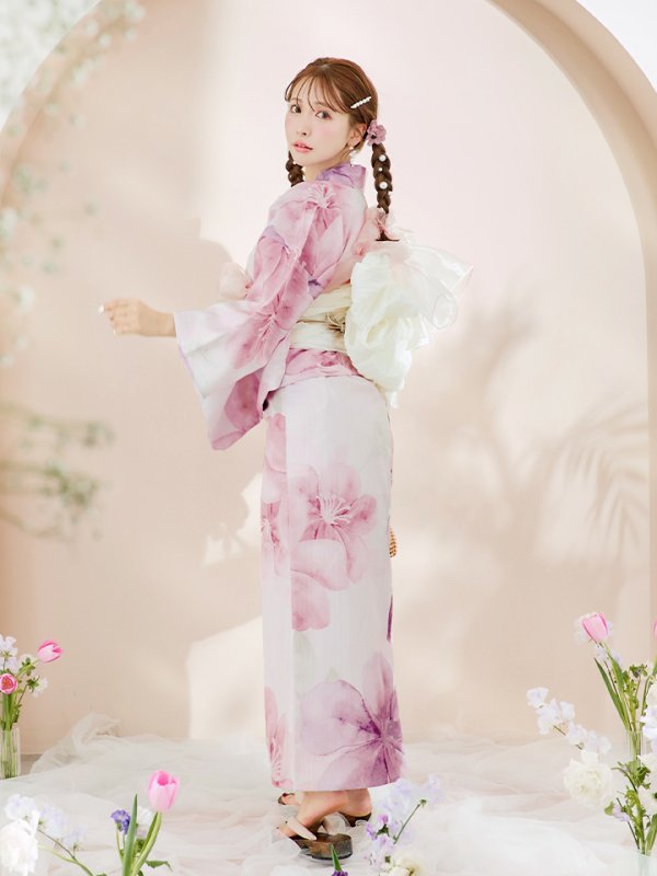 画像9: 【即日発送！】sweetチェリーブロッサム浴衣  【浴衣３点セット 浴衣/帯/下駄】[YMT] (9)