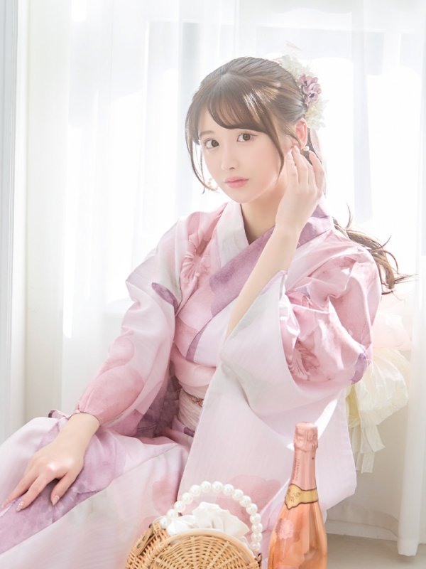 画像9: 【即日発送】sweetチェリーブロッサム浴衣  【浴衣３点セット 浴衣/帯/下駄】[YMT] (9)