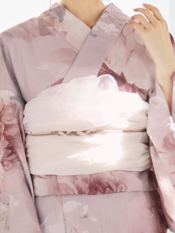 画像19: 【即日発送】アンティークフラワーピンク浴衣  【浴衣３点セット 浴衣/帯/下駄】[YMT] (19)