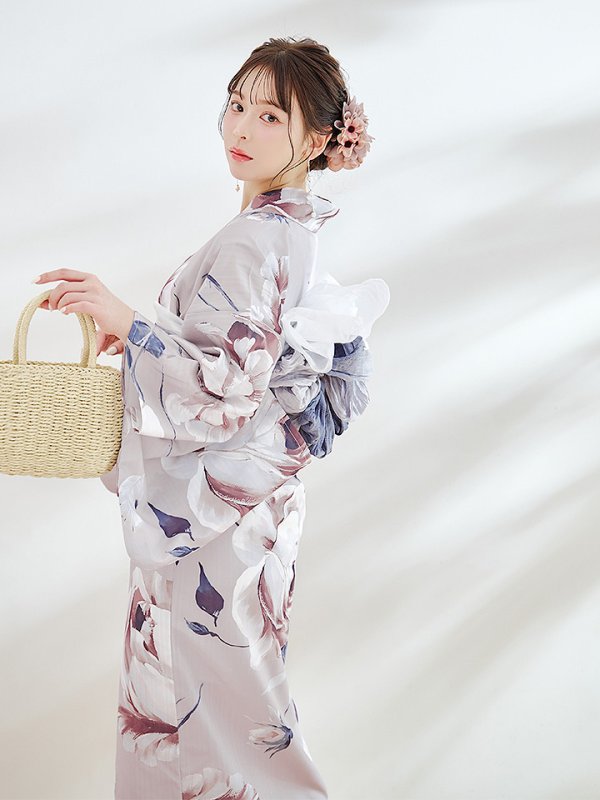 画像12: 【即日発送】【浴衣セール！】ロマンティックピオニー浴衣  【浴衣３点セット 浴衣/帯/下駄】[YMT] (12)
