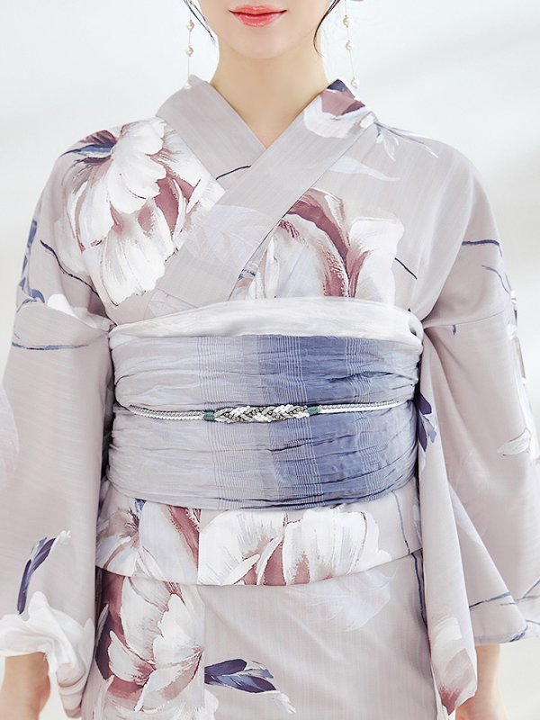 画像15: 【即日発送】【浴衣セール！】ロマンティックピオニー浴衣  【浴衣３点セット 浴衣/帯/下駄】[YMT] (15)