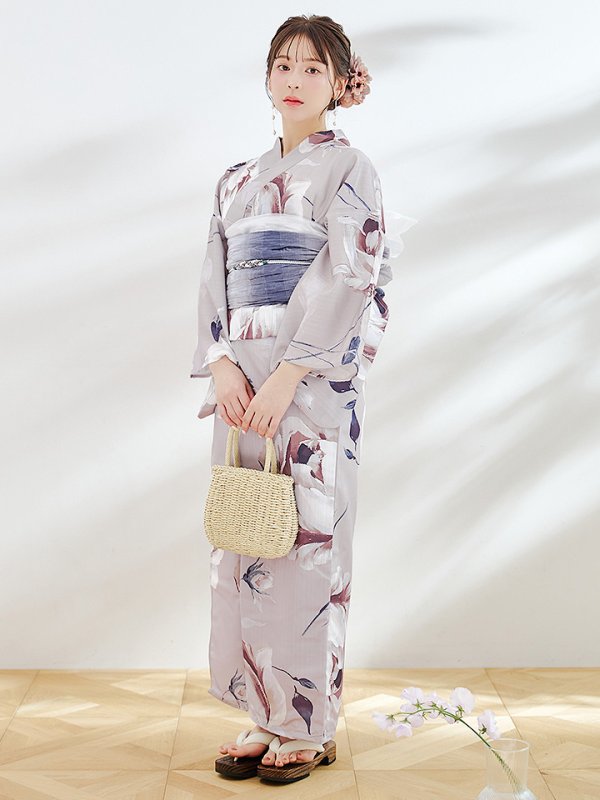 画像4: 【即日発送】【浴衣セール！】ロマンティックピオニー浴衣  【浴衣３点セット 浴衣/帯/下駄】[YMT] (4)