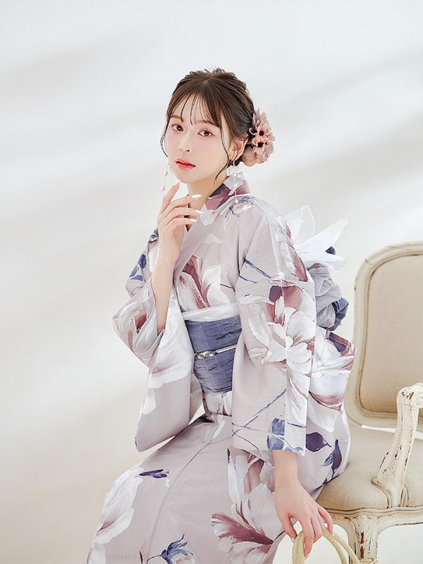 画像8: 【即日発送】【浴衣セール！】ロマンティックピオニー浴衣  【浴衣３点セット 浴衣/帯/下駄】[YMT] (8)