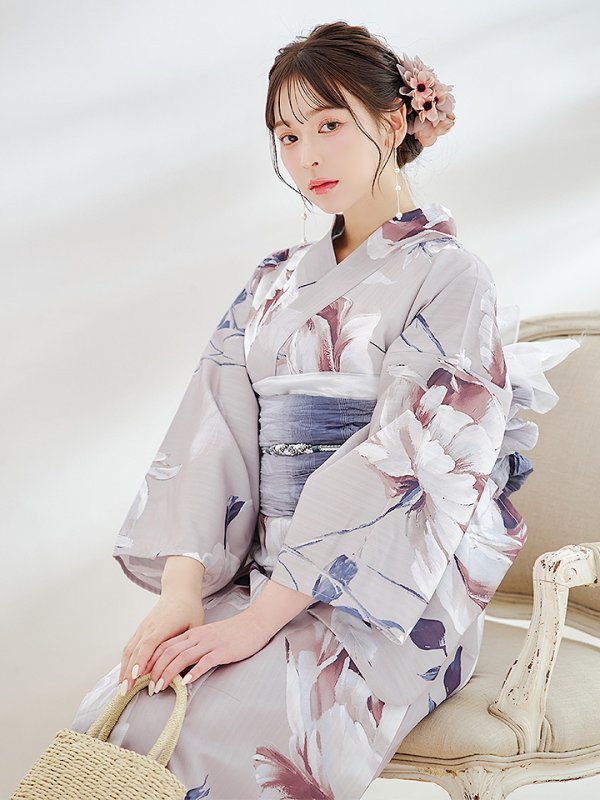 画像9: 【即日発送】【浴衣セール！】ロマンティックピオニー浴衣  【浴衣３点セット 浴衣/帯/下駄】[YMT] (9)