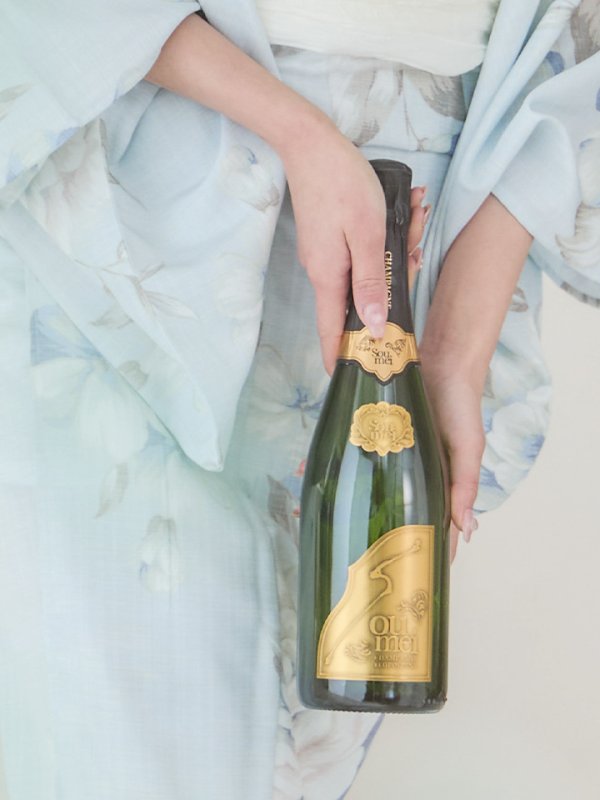 画像15: 【即日発送】クラシカルローズブルー浴衣  【浴衣３点セット 浴衣/帯/下駄】[YMT] (15)