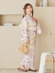 画像4: 【即日発送！】大人くすみピンクx牡丹浴衣 OBI-siwa-200-kj-13-OW / HIMO-900-yn-8-P / HEKO-800-sb-4-P / YA-74-kn-P / YA-1081-kj-P / GETA-01-kj-7-P [YMT] (4)