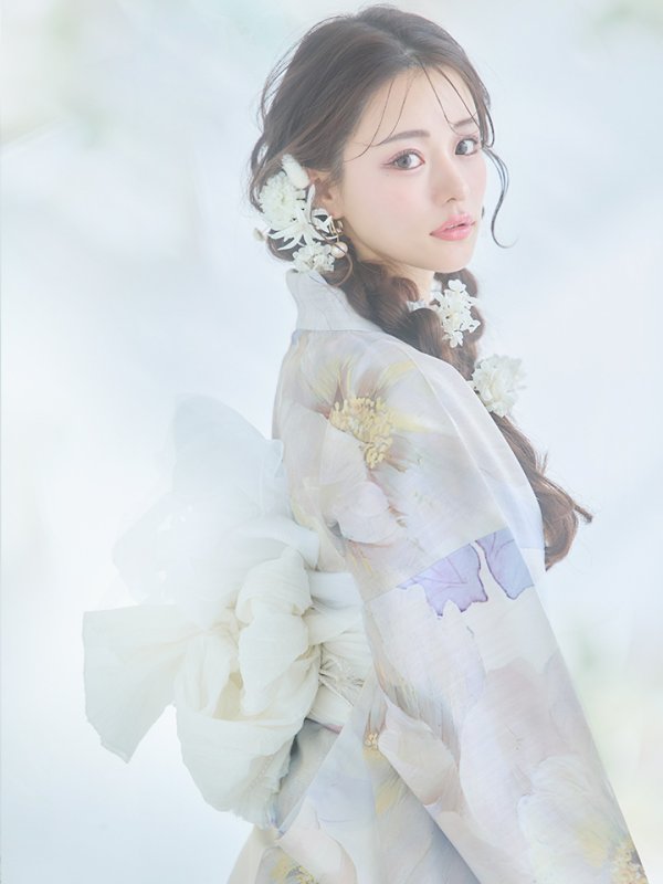 画像10: 【即日発送】アイシーフラワー牡丹浴衣  【浴衣３点セット 浴衣/帯/下駄】[YMT] (10)