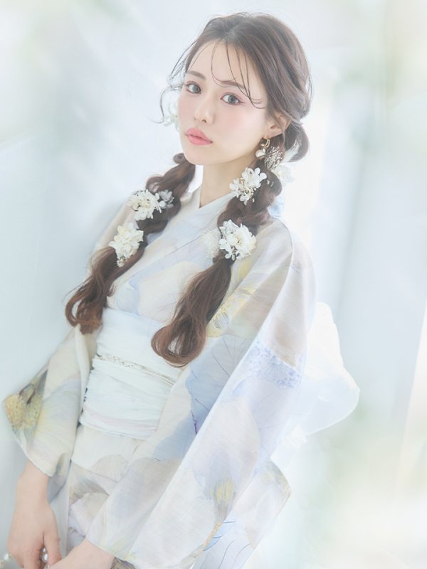 画像13: 【即日発送】アイシーフラワー牡丹浴衣  【浴衣３点セット 浴衣/帯/下駄】[YMT] (13)