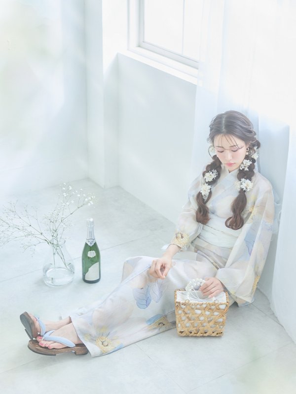 画像14: 【即日発送】アイシーフラワー牡丹浴衣  【浴衣３点セット 浴衣/帯/下駄】[YMT] (14)