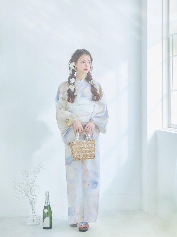 画像5: 【即日発送】アイシーフラワー牡丹浴衣  【浴衣３点セット 浴衣/帯/下駄】[YMT] (5)