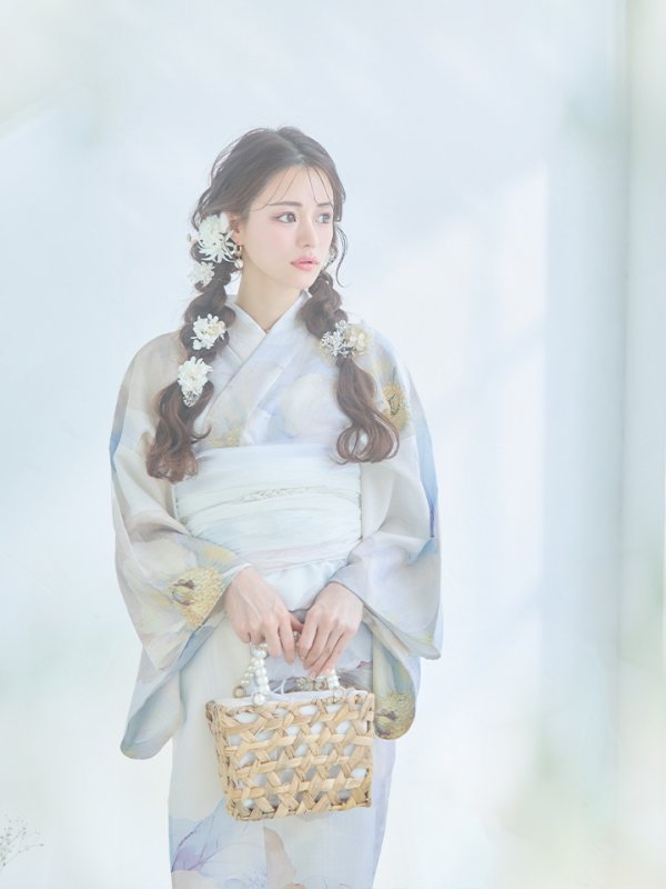 画像7: 【即日発送】アイシーフラワー牡丹浴衣  【浴衣３点セット 浴衣/帯/下駄】[YMT] (7)