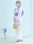 画像9: 【即日発送】ホワイト×ピオニー浴衣  【浴衣３点セット 浴衣/帯/下駄】OBI-g-500-kj-10-BL / HIMO-900-yn-5-IV / HEKO-800-sb-5-W / YA-1079-kj-6-W / GETA-01-kj-3-IV[YMT] (9)
