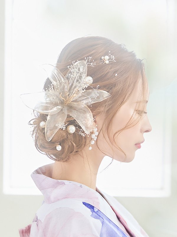 画像13: 【即日発送】ホワイト×ピオニー浴衣  【浴衣３点セット 浴衣/帯/下駄】[YMT] (13)