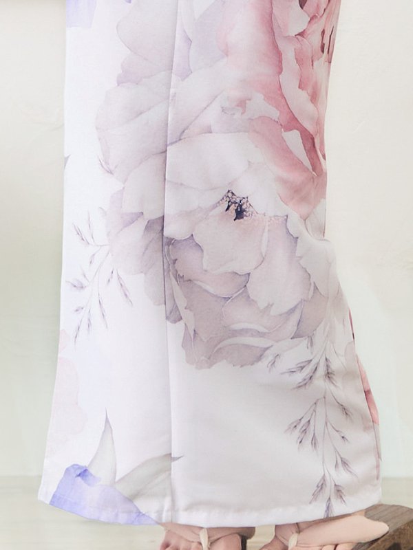 画像22: 【即日発送】ホワイト×ピオニー浴衣  【浴衣３点セット 浴衣/帯/下駄】[YMT] (22)