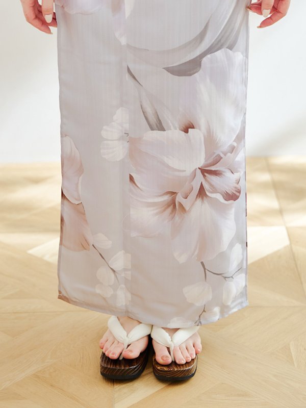 画像17: 【浴衣セール！】【即日発送！】アイシーリリーフラワー浴衣  【浴衣３点セット 浴衣/帯/下駄】[YMT] (17)