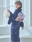 画像1: 【即日発送！】ネイビー夜空浴衣  【浴衣３点セット 浴衣/帯/下駄】[YMT] (1)