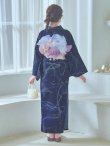 画像16: 【即日発送！】ネイビー夜空浴衣  【浴衣３点セット 浴衣/帯/下駄】[YMT] (16)