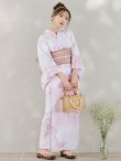 画像18: 【即日発送】ニュアンスピンクフラワー浴衣  【浴衣３点セット 浴衣/帯/下駄】OBI-siwa-200-kj-8-P / HIMO-903-kj-W02 / HEKO-800-sb-4-P / YA-1079-kj-3-W / GETA-01-kj-7-P/ [YMT] (18)