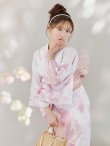 画像20: 【即日発送】ニュアンスピンクフラワー浴衣  【浴衣３点セット 浴衣/帯/下駄】OBI-siwa-200-kj-8-P / HIMO-903-kj-W02 / HEKO-800-sb-4-P / YA-1079-kj-3-W / GETA-01-kj-7-P/ [YMT] (20)