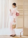 画像15: 【即日発送】ニュアンスピンクフラワー浴衣  【浴衣３点セット 浴衣/帯/下駄】[YMT] (15)