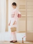 画像9: 【即日発送】ニュアンスピンクフラワー浴衣  【浴衣３点セット 浴衣/帯/下駄】[YMT] (9)