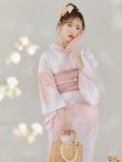 画像13: 【即日発送】ニュアンスピンクフラワー浴衣  【浴衣３点セット 浴衣/帯/下駄】[YMT] (13)