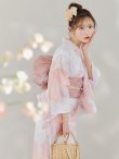 画像14: 【即日発送】ニュアンスピンクフラワー浴衣  【浴衣３点セット 浴衣/帯/下駄】[YMT] (14)